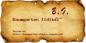 Baumgarten Ildikó névjegykártya